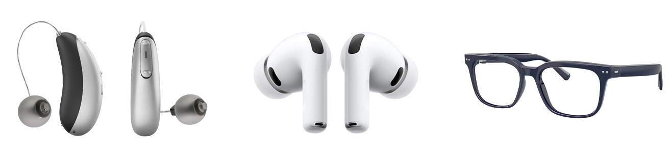 Over-the-counter hearing aids, AirPods and Nuance Audio smart glasses
